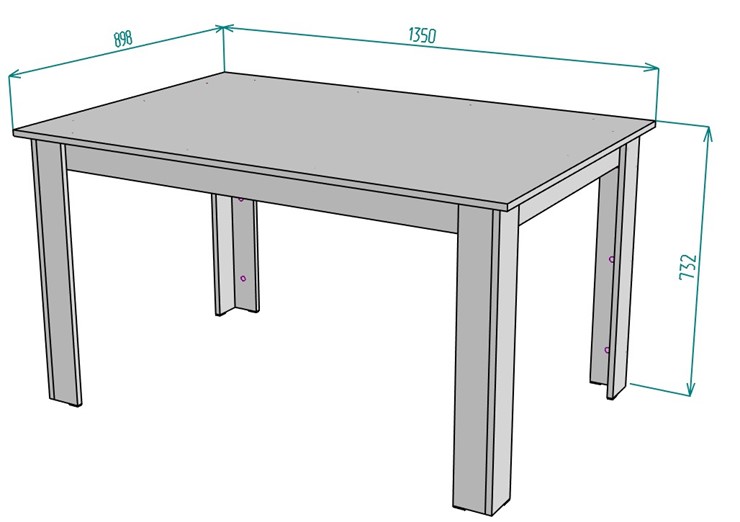 Обеденный стол T37, Белый в Первоуральске - изображение 1