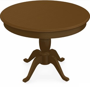 Кухонный стол раскладной Леонардо-1 исп. Круг 1000, тон 2 (Морилка/Эмаль) в Ирбите