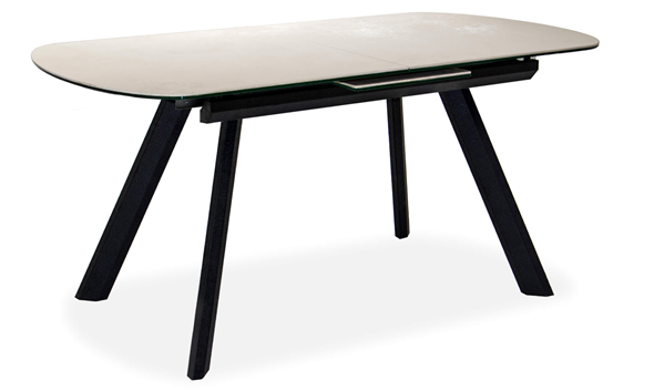 Кухонный стол раздвижной Шамони 1CQ 140х85 (Oxide Avorio/Графит) в Ирбите - изображение