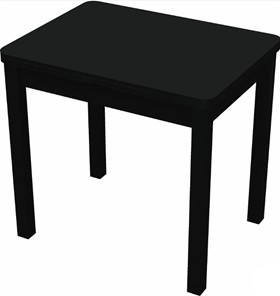 Стол раздвижной Бари дерево №8 (стекло черное/черный) в Асбесте