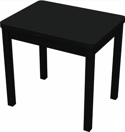 Стол раздвижной Бари дерево №8 (стекло черное/черный) в Каменске-Уральском - изображение