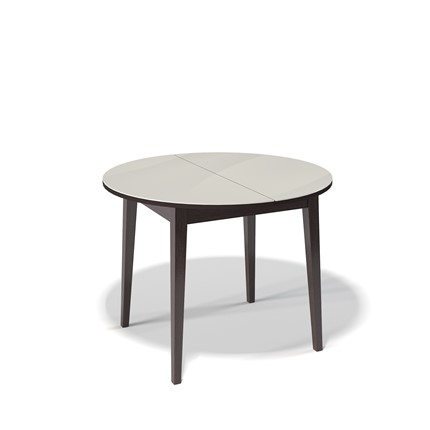 Обеденный раздвижной стол Kenner 1000M (Венге/Стекло крем сатин) в Первоуральске - изображение