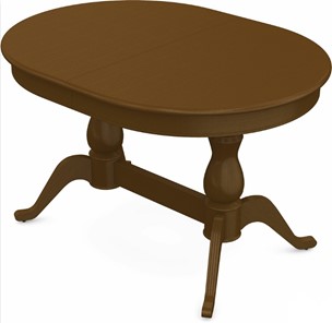 Кухонный раздвижной стол Фабрицио-2 исп. Овал 1600, Тон 2 (Морилка/Эмаль) в Кушве