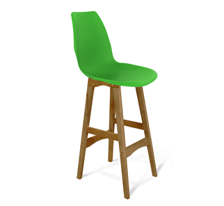 Барный стул SHT-ST29/S65 (зеленый ral 6018/светлый орех) в Ревде