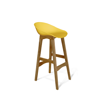 Барный стул SHT-ST19/S65 (желтый/светлый орех) в Кушве