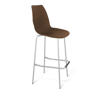 Барный стул SHT-ST29/S29 (коричневый ral 8014/хром лак) в Первоуральске