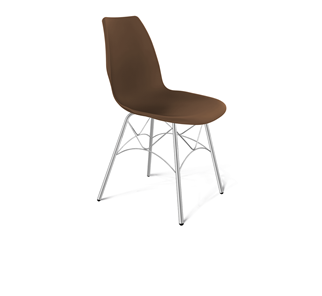 Кухонный стул SHT-ST29/S107 (коричневый ral 8014/хром лак) в Краснотурьинске