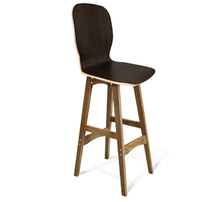 Барный стул SHT-ST15-1/S65 (венге/дуб брашированный коричневый) в Кушве