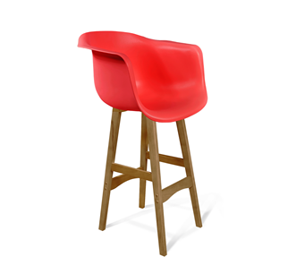 Барный стул SHT-ST31/S65 (красный/светлый орех) в Кушве