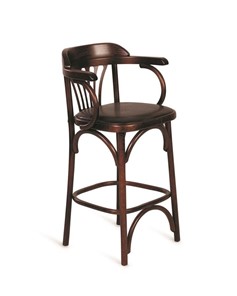 Барный стул 750 мягкий (темный тон, экокожа коричневая) в Кушве - предосмотр 2