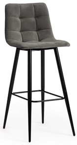 Барный кухонный стул CHILLY (mod.7095б) 50х44х104 серый barkhat 26/черный арт.14350 в Екатеринбурге