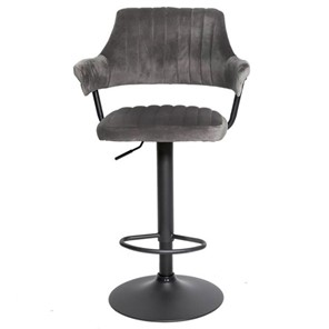 Мягкий барный стул КАНТРИ WX-2917 вельвет серый в Екатеринбурге - предосмотр 1