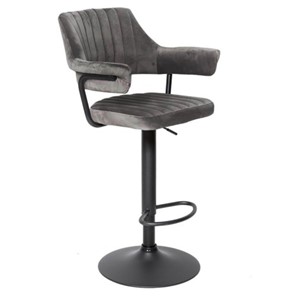 Мягкий барный стул КАНТРИ WX-2917 вельвет серый в Первоуральске