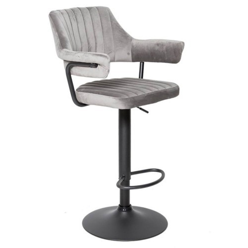 Барный стул КАНТРИ WX-2917 вельвет светло-серый в Екатеринбурге - изображение 2