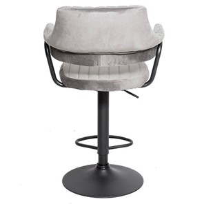 Барный стул КАНТРИ WX-2917 вельвет светло-серый в Екатеринбурге - предосмотр 3