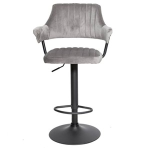 Барный стул КАНТРИ WX-2917 вельвет светло-серый в Екатеринбурге