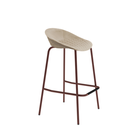 Барный стул SHT-ST19-SF1 / SHT-S29P (ванильный крем/медный металлик) в Кушве - изображение