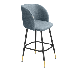 Барный стул SHT-ST33 / SHT-S148 (синий лед/черный муар/золото) в Ревде