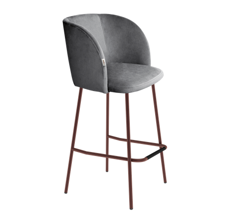 Барный стул SHT-ST33 / SHT-S29P (угольно-серый/медный металлик) в Екатеринбурге - изображение
