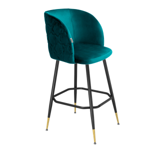 Барный стул SHT-ST33-1 / SHT-S148 (альпийский бирюзовый/черный муар/золото) в Ревде