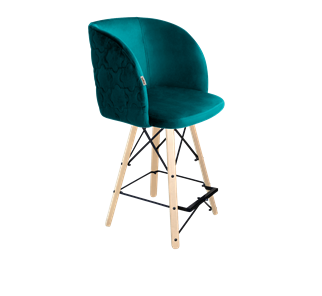 Полубарный стул SHT-ST33-1 / SHT-S80-1 (альпийский бирюзовый/прозрачный лак/черный) в Первоуральске