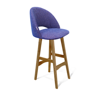 Барный стул SHT-ST34 / SHT-S65 (синий мираж/светлый орех) в Первоуральске