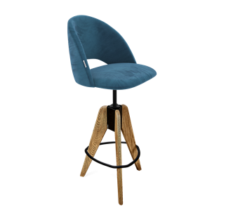 Барный стул SHT-ST34 / SHT-S92 (тихий океан/браш.коричневый/черный муар) в Ревде