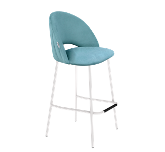 Барный стул SHT-ST34-1 / SHT-S29P (голубая пастель/белый муар) в Ревде