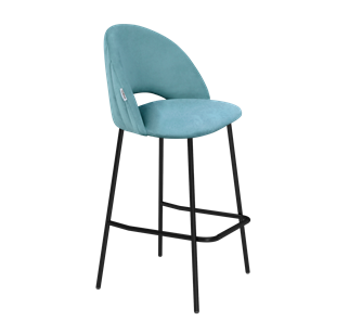 Барный стул SHT-ST34-1 / SHT-S29P (голубая пастель/черный муар) в Ревде