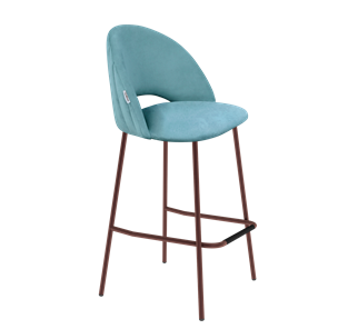 Барный стул SHT-ST34-1 / SHT-S29P (голубая пастель/медный металлик) в Ревде