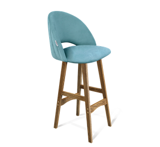 Барный стул SHT-ST34-1 / SHT-S65 (голубая пастель/дуб брашированный коричневый) в Первоуральске