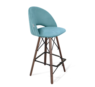 Барный стул SHT-ST34-1 / SHT-S80 (голубая пастель/темный орех/черный) в Новоуральске