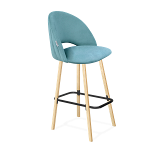 Барный стул SHT-ST34-1 / SHT-S94 (голубая пастель/прозрачный лак/черный муар) в Ревде