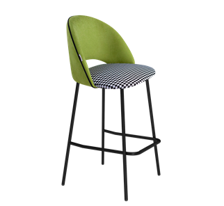 Барный стул SHT-ST34-3 / SHT-S29P (оливковый/гусиная лапка/черный муар) в Кушве