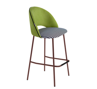 Барный стул SHT-ST34-3 / SHT-S29P (оливковый/гусиная лапка/медный металлик) в Кушве