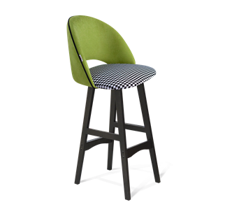 Барный стул SHT-ST34-3 / SHT-S65 (оливковый/гусиная лапка/венге) в Екатеринбурге