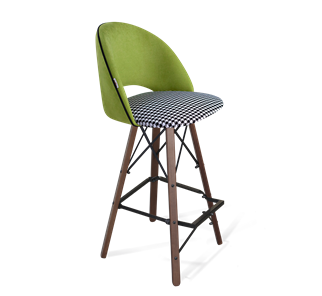 Барный стул SHT-ST34-3 / SHT-S80 (оливковый/гусиная лапка/темный орех/черный) в Ревде