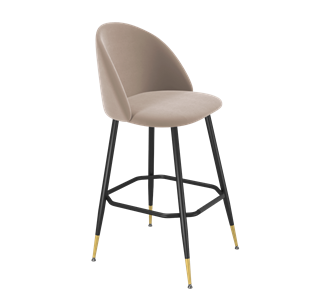 Барный стул SHT-ST35 / SHT-S148 (латте/черный муар/золото) в Ревде