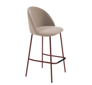 Барный стул SHT-ST35 / SHT-S29P (латте/медный металлик) в Ревде