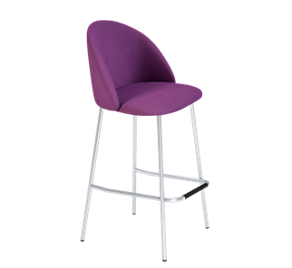 Барный стул SHT-ST35 / SHT-S29P (ягодное варенье/хром лак) в Кушве