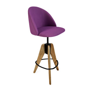 Барный стул SHT-ST35 / SHT-S92 (ягодное варенье/браш.коричневый/черный муар) в Кушве