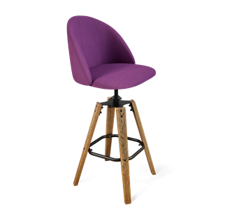 Барный стул SHT-ST35 / SHT-S93 (ягодное варенье/браш.коричневый/черный муар) в Кушве