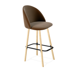 Барный стул SHT-ST35 / SHT-S94 (кофейный ликер/прозрачный лак/черный муар) в Ревде