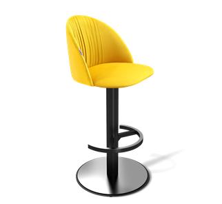 Барный стул SHT-ST35-1 / SHT-S137 (имперский жёлтый/стальной/черный муар) в Ревде