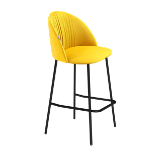 Барный стул SHT-ST35-1 / SHT-S29P (имперский жёлтый/черный муар) в Ревде