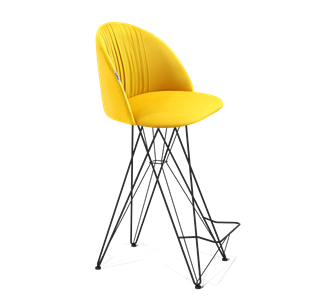 Барный стул SHT-ST35-1 / SHT-S66 (имперский жёлтый/черный муар) в Ревде