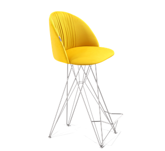 Барный стул SHT-ST35-1 / SHT-S66 (имперский жёлтый/хром лак) в Ревде