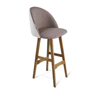 Барный стул SHT-ST35-3 / SHT-S65 (тростниковый сахар/зефирный/дуб брашированный коричневый) в Кушве