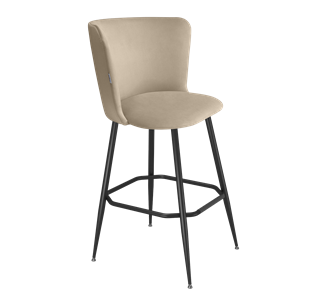 Барный стул SHT-ST36 / SHT-S148 (ванильный крем/черный муар) в Ревде