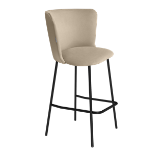 Барный стул SHT-ST36 / SHT-S29P (ванильный крем/черный муар) в Кушве